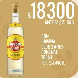 Supermercados Todo Havana club ron 3 años original oferta