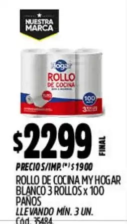Supermercados Yaguar My hogar rollo de cocina blanco oferta