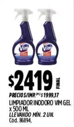 Supermercados Yaguar Vim limpiador inodoro gel oferta