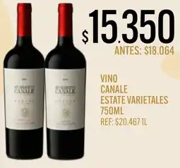 Supermercados Todo Humerto Canale vino varietales oferta