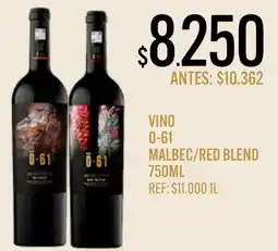 Supermercados Todo O-61 vino malbec/red blend oferta