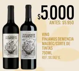 Supermercados Todo Finjamos demencia vino malbec/corte de tintas oferta