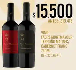 Supermercados Todo Fabre montmayour vino terruño malbec/cabernet franc oferta