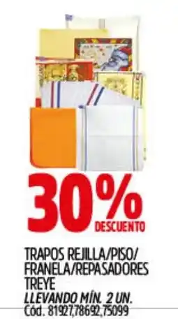 Supermercados Yaguar Trapeos rejilla/piso/franela/repasadores treye oferta