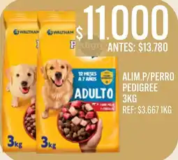 Supermercados Todo Pedigree alimento para perro adulto oferta