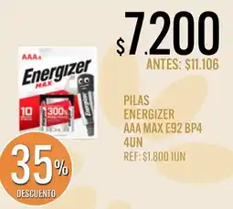 Supermercados Todo Energizer pilas aaa max oferta