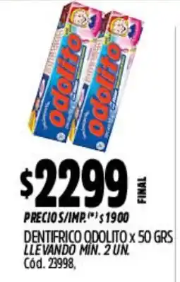 Supermercados Yaguar Odolito dentífrico oferta