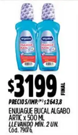 Supermercados Yaguar algabo enjuague bucal oferta