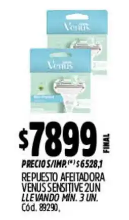 Supermercados Yaguar Venus repuesto afeitadora venus sensitive 2un oferta