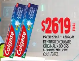 Supermercados Yaguar Colgate dentífrico original oferta