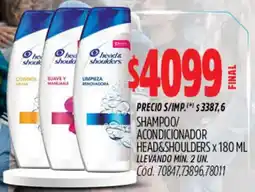 Supermercados Yaguar Head & shoulders shampoo/ acondicionador oferta