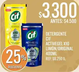 Supermercados Todo Cif detergente activegel x10 oferta