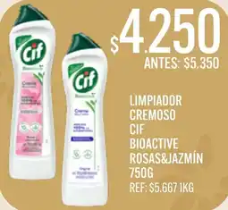 Supermercados Todo Cif limpiador cremoso bioactive rosas&jazmín oferta