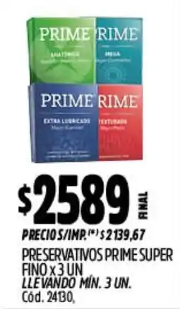 Supermercados Yaguar Prime preservativos super fino oferta