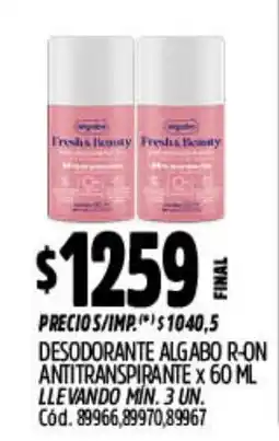 Supermercados Yaguar Fresh & Beauty desodorante oferta