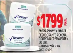 Supermercados Yaguar Rexona desodorante odorono crema oferta