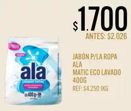 Supermercados Todo Ala jabón p/la ropa matic eco lavado oferta