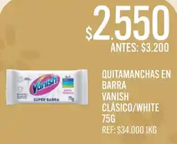 Supermercados Todo Vanish quitamanchas en barra clásico/white oferta