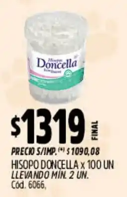 Supermercados Yaguar Doncella hisopo oferta