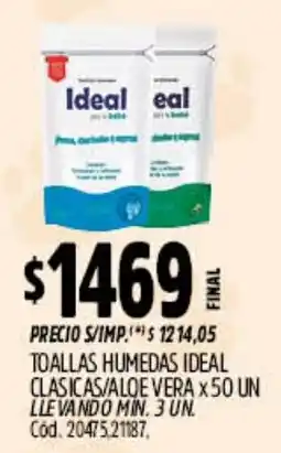 Supermercados Yaguar Ideal toallas humedas classic oferta