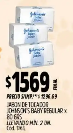 Supermercados Yaguar Johnson's baby jabón oferta