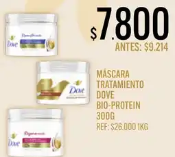 Supermercados Todo Dove mascara tratamiento bio-protein oferta