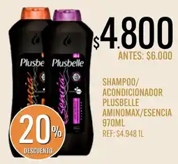 Supermercados Todo Plusbelle shampoo/acondicionador oferta