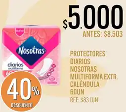 Supermercados Todo Nosotras protectores diarios multiforma extr. caléndula oferta