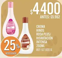 Supermercados Todo Hinds crema rosa plus/ hisratación intensa oferta