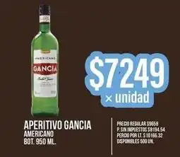 Supermercados Vea Gancia aperitivo americano bot. oferta