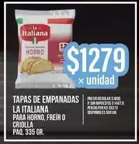 Supermercados Vea La italiana tapas de empanadas para horno, freír o criolla oferta