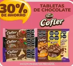 Supermercados Vea Arcor tabletas de chocolate cofler oferta