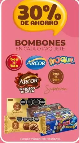 Supermercados Vea bon a bon bombones en caja o paquete oferta