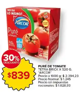 Carrefour Market Arcor puré de tomate oferta