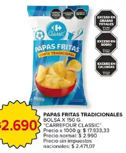 Carrefour Market Carrefour classic papas fritas tradicionales oferta