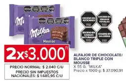 Carrefour Market Milka alfajor de chocolate blanco triple con mousse oferta