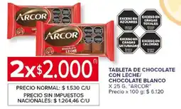 Carrefour Market Arcor tableta de chocolate con leche oferta