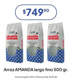 Hergo Amanda arroz largo fino oferta