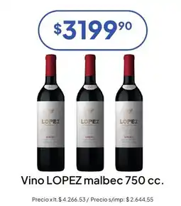 Hergo Lopez vino malbec oferta