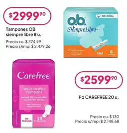 Hergo Ob tampones siempre libre oferta