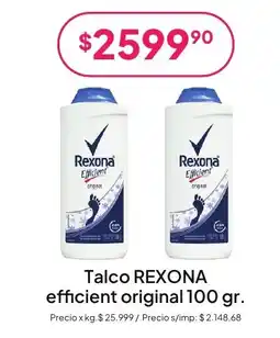Hergo Rexona talco efficient original oferta