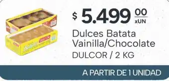 El Milagro Mayorista Dulcor dulces batata vainilla/chocolate oferta