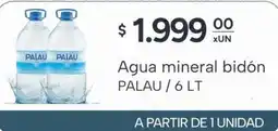 El Milagro Mayorista Palau agua mineral bidón oferta