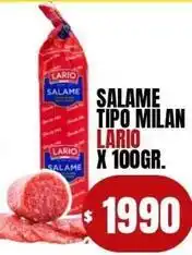Supermercados Mariano Max Lario - salame tipo milan oferta
