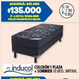 Casa del Audio Inducol colchón 1 plaza oferta