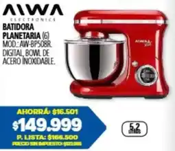 Casa del Audio Aiwa batidora planetaria oferta