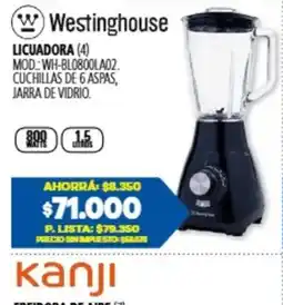 Casa del Audio Westinghouse licuadora oferta