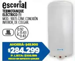 Casa del Audio Escorial termotanque eléctrico oferta