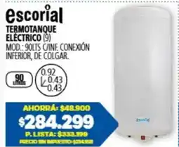 Casa del Audio escorial termotanque eléctrico oferta