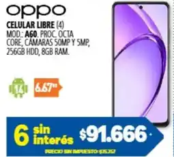 Casa del Audio Oppo celular libre oferta